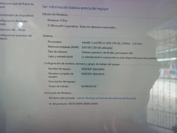 Foto 2 de Computadoras De Escritorio Marca Sate Modelo S/M Usado En Buen Estado Procesador Core I5 Memoria Ram 8 Gb Disco Duro 500 Gb Acc Mouse2 ParlantesCable PowerCable HdmiTeclado