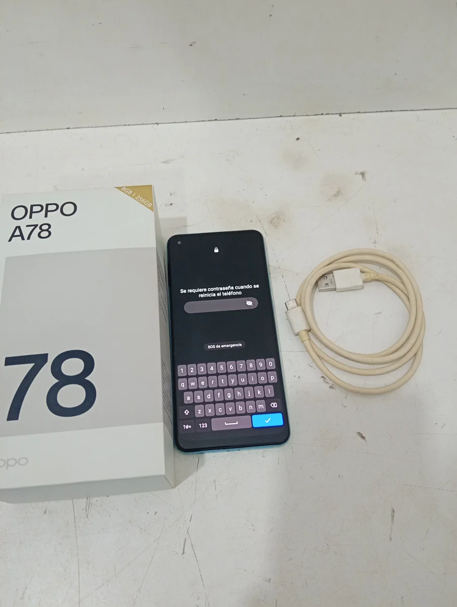 Foto 2 de Celular Marca Oppo Modelo A78 Memoria Ram 8 Gb Almacenamiento Interno 256 Gb Acc Cargador Con Cable Usb