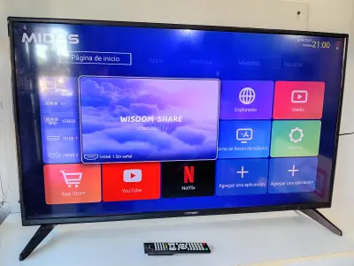 Televisor Led Smart De 50 '' Marca Midas Modelo Md-4ksmtv50slk Con Control Usado En Buen Estado Acc: Patitas