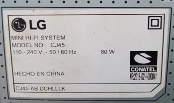 Foto 3 de Equipo De Sonido Marca Lg Sin Control Modelo Cj45 Usadocondesgaste Acc 2 Parlantes1 WooferAntenaAntena Am
