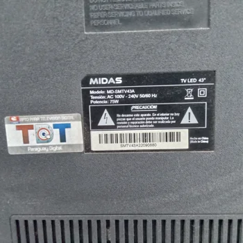 Foto 3 de Televisor Led Smart De 43 '' Marca Midas Modelo Md-Smtv43a Con Control Usado Con Desgaste Acc Par De Patita