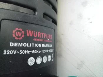 Foto 3 de Rotomartillo Marca Wurth Modelo 1700t/125 Nuevo Sin Uso Con Dos Mechas Acc Llave