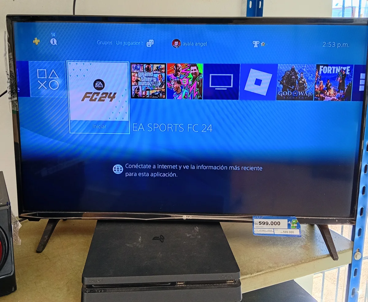 Foto 2 de Juego Electronico Ps4 Marca Sony Modelo Cuh-2215b Disco Duro 1.000 Gb Con Control Sin Caja Usado Con Desgaste Acc Cable HdmiCable CargadorCable Power