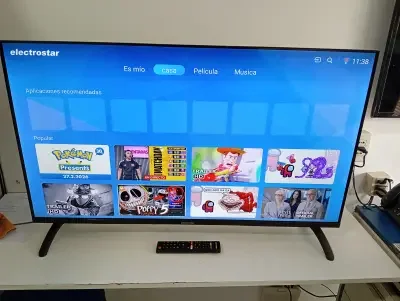 Foto 3 de Televisor Led Smart De 43 '' Marca Electrostar Modelo Es-Tl4203 Con Control Usado En Buen Estado Acc Dos Patitas