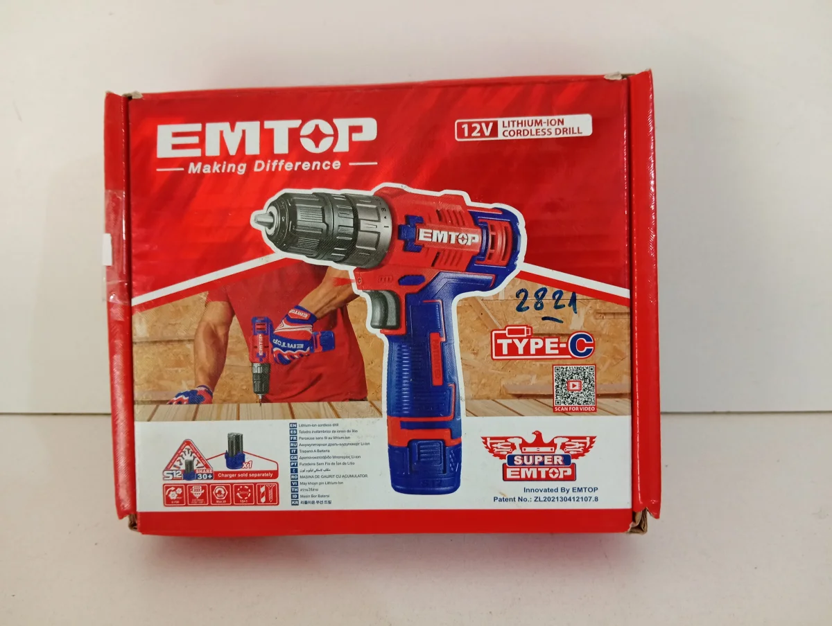 Taladro Marca Emtop Modelo No Tiene Usado En Buen Estado Acc 1 Bateria 1 Mecha