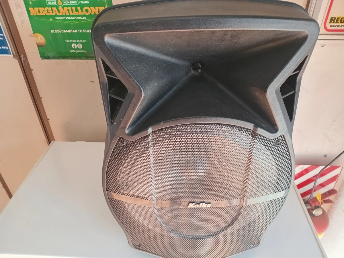 Caja De Sonido Amplificada Marca Kolkw Modelo Kpb-122 Con Control Usado En Buen Estado Acc Micrófono Cargador
