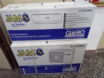 Aire Acondicionado Tipo Split Marca Jam Potencia Btu 12.000 Con Kit Instalacion Con Control Modelo Jf-12chrn1 Nuevo Sin Uso Con Caja Acc No Tiene