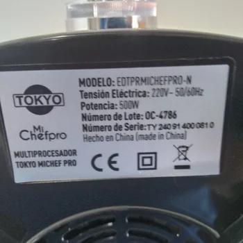 Foto 3 de Multiprocesador 2 Velocidades Marca Tokyo Modelo Edtprmichefpro-N Nuevo Sin Uso Acc 12 AccesoriosPica CarneJarra De Licuadora C/ Filtro Y Tapa