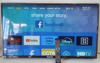 Televisor Led Smart De 43 '' Marca Cosumer Modelo Led Tv043 Con Control Usado En Buen Estado Acc Patitas No Aseguradas