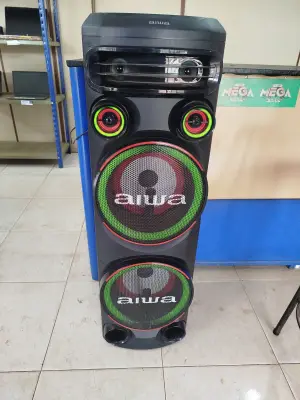 Equipo De Sonido Marca Aiwa Sin Control Modelo Aws-T2w-01 Usado En Buen Estado Acc Con Cable PowerLucesRuedas