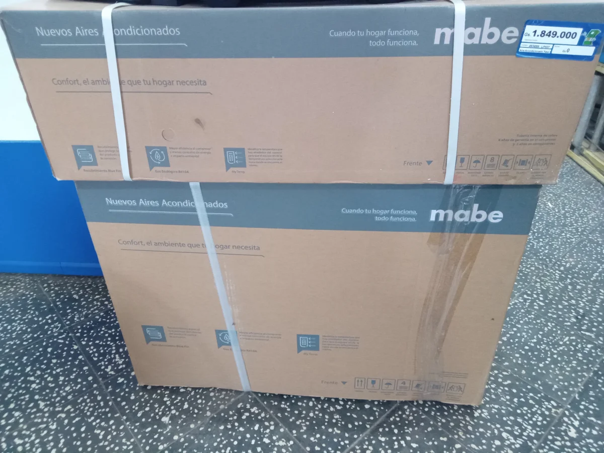 Aire Acondicionado Tipo Split Marca Mabe Potencia Btu 12.000 Con Kit Instalacion Con Control Modelo No Tiene Nuevo Sin Uso Con Caja Acc No Tiene