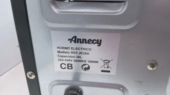 Foto 3 de Horno Marca Annecy Litros 38 Modelo Ref.Jk38a Nro Usado En Buen Estado Acc No Tiene
