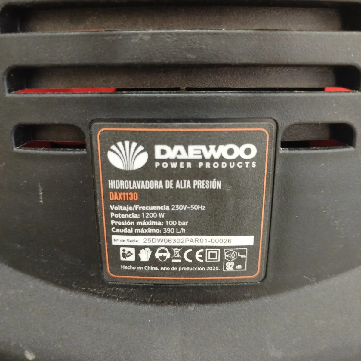 Foto 3 de Hidro Lavadora Marca Daewoo Modelo Dax1130 Usado En Buen Estado Acc Con Pistola Y MangueraPico Con RegulaadorJabonera
