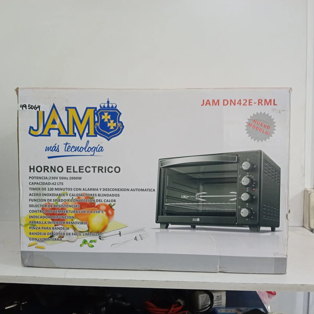 Foto 3 de Horno Marca Jam- Litros 42 Modelo Jamdn42erml Usado-En-Buen-Estado Acc Con Bandeja Parrilla Manija Y Varilla Para Espiedo Sin Encastre
