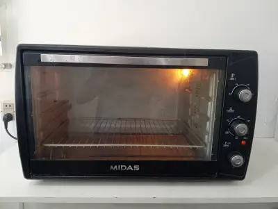 Horno Marca Midas Litros 63 Modelo Me-Hd63 Usado Con Desgaste Acc 1parrillaLuz Interna