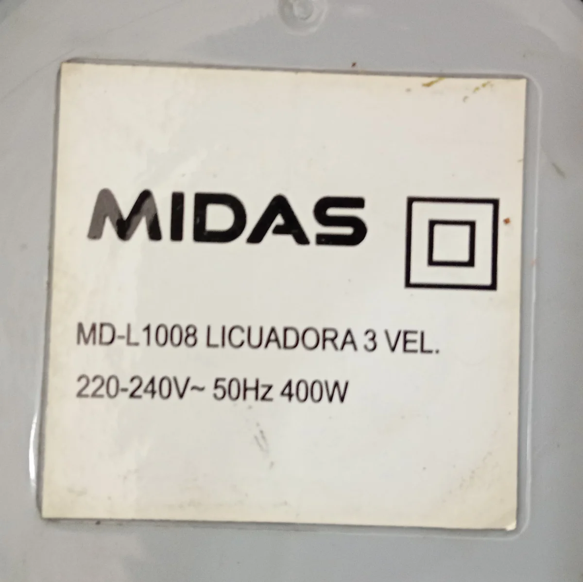 Foto 3 de Licuadora Marca Midas Modelo Md-L1008 Velocidades Usado Con Desgaste Acc Jarra De Plastico