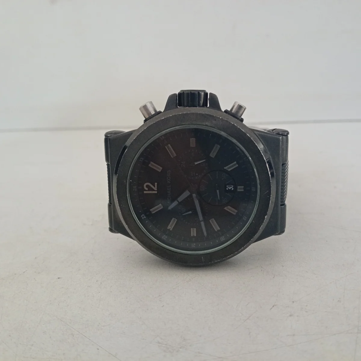 Reloj Para Caballero Marca Michael Kors Modelo Mk-8152 Usado En Buen Estado Acc HebillaMallas De Goma