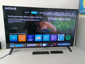 Televisor Led Smart De 42 '' Marca Midas Modelo Mdsmtv42a-Led Con Control Usado En Buen Estado Acc Par De Patitas1control Inalambrico Con Sensor