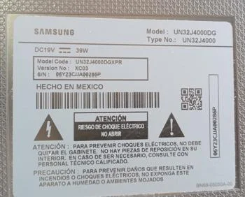 Foto 3 de Televisor Led Convencional De 32 '' Marca Samsung Modelo Un32j4000dg Usado En Buen Estado Con Control Sin Caja Acc C/ Trasformado