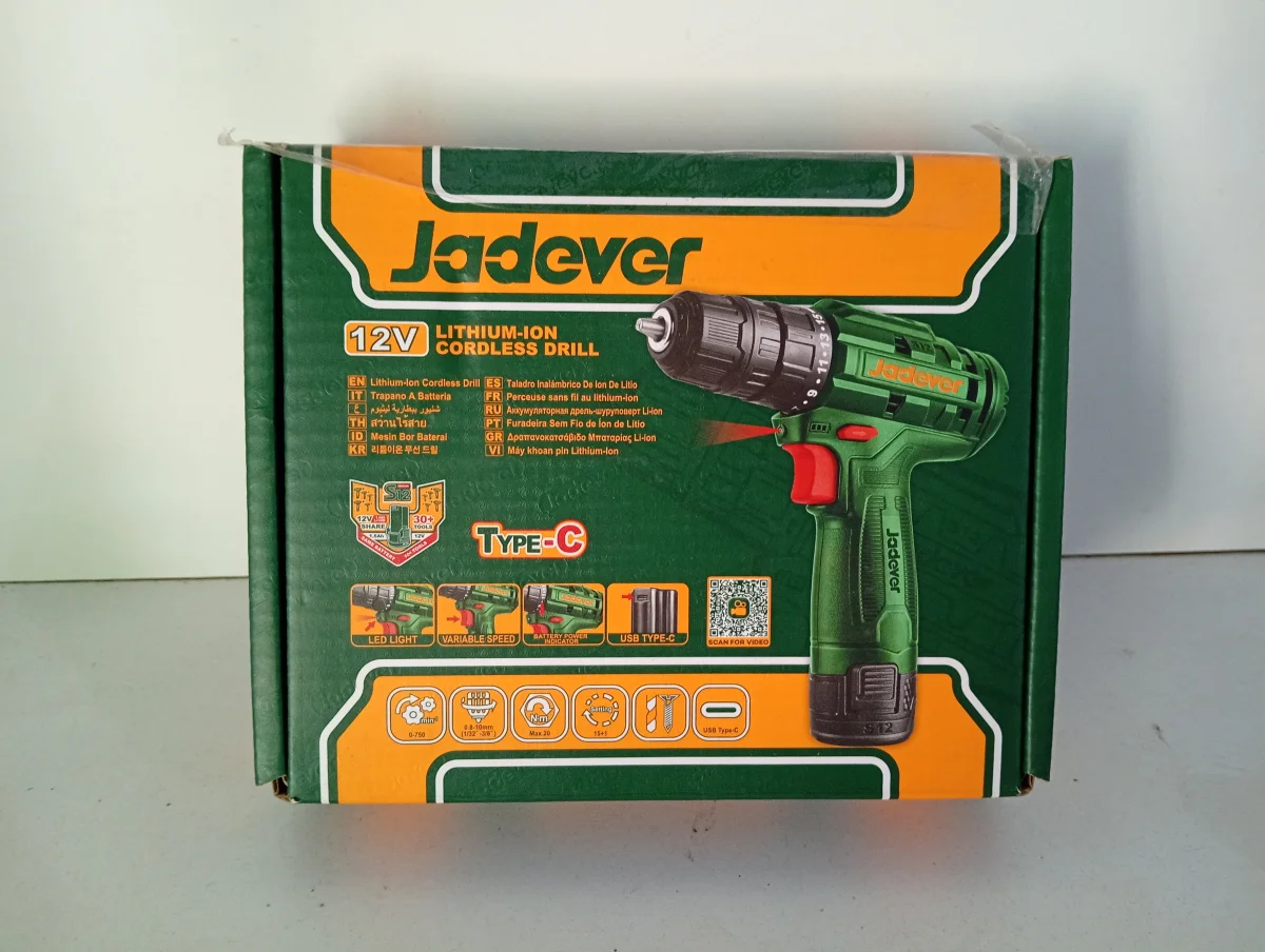 Taladro Marca Jadever Modelo Jdcds510 Usado En Buen Estado Acc Cable Tipo C