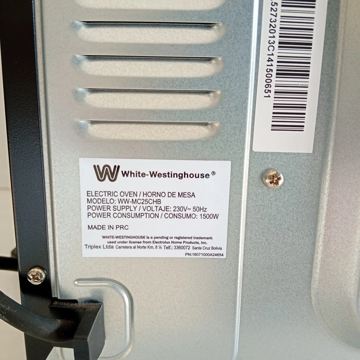 Foto 3 de Horno Marca Westinghouse Litros 25 Modelo Ww-Mc25chb Usado En Buen Estado Acc AsaderaAccesorios