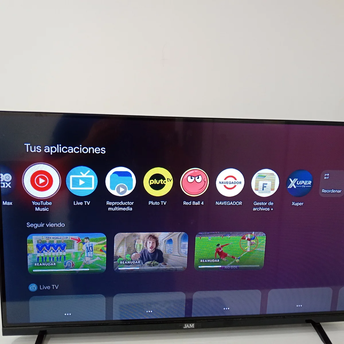 Foto 3 de Televisor Led Smart De 32 '' Marca Jam Modelo Ultrasgtm-32gfs Con Control Usado En Buen Estado Acc Patitas