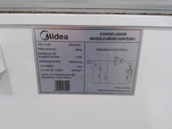 Foto 2 de Congeladora / Frezzer Marca Midea Litros 143 Modelo Mdrc206fzg01 Usado En Buen Estado Acc Luz Interior.