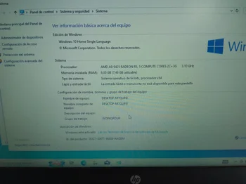 Foto 2 de Notebook Marca Hp Modelo Hp 245 G6 Procesador Amd 9a Memoria Ram 8 Gb Disco Duro 500 Gb Generacion No Tiene Acc No Tiene