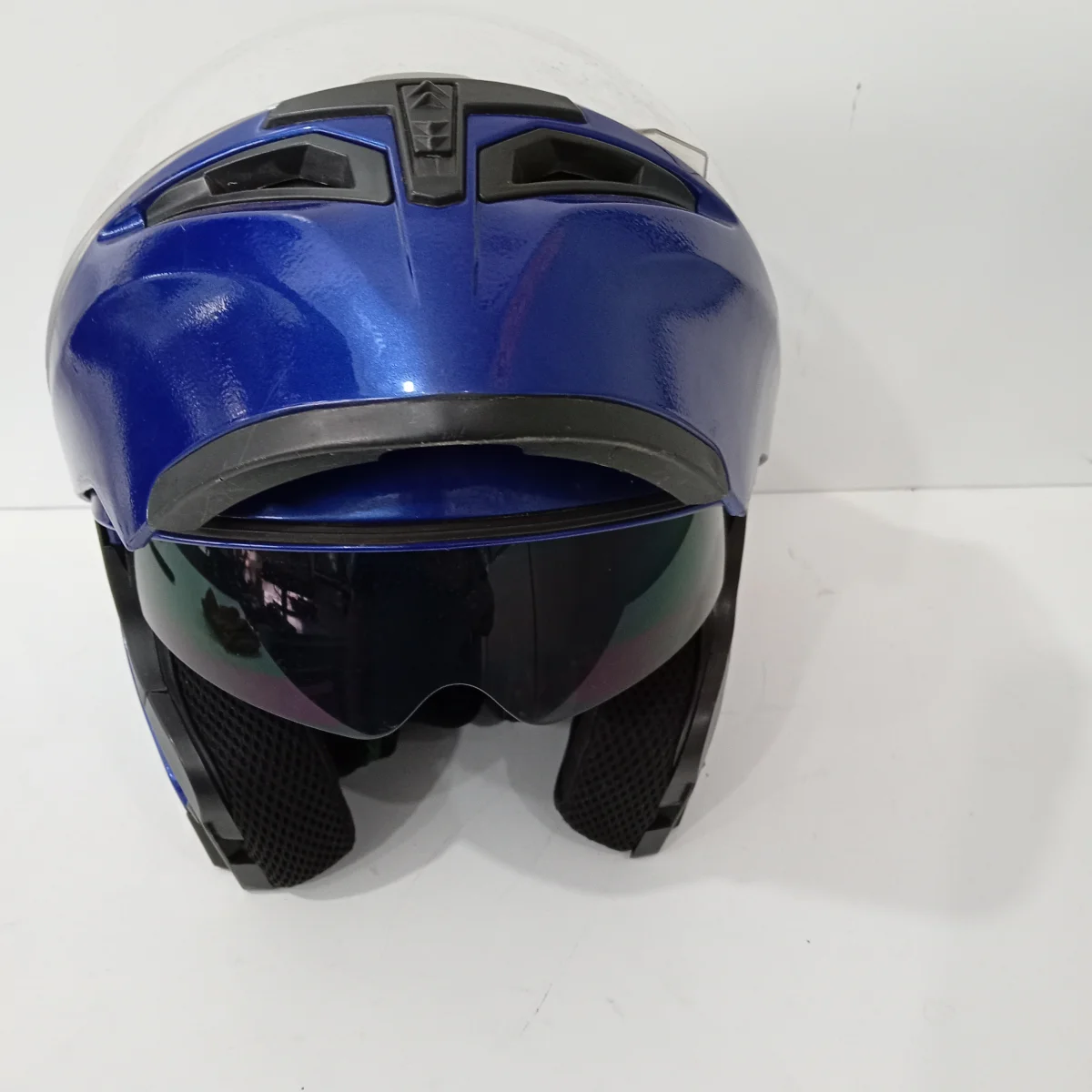 Foto 2 de Casco P/ Moto Marca Mat Suma Modelo No Tiene Usado En Buen Estado Acc Color Azul