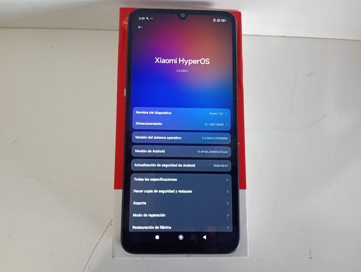 Foto 2 de Celular Marca Xiaomi Modelo Red13c Memoria Ram 6 Gb Almacenamiento Interno 128 Gb Acc No Tiene