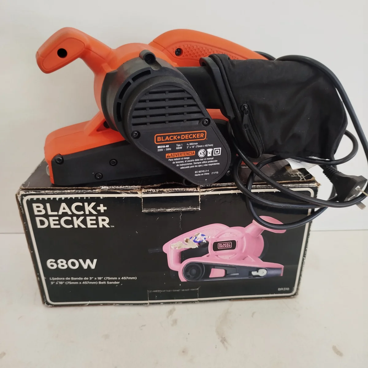 Lijadora Marca Black+Decker Modelo Br318-Ar Usado En Buen Estado Acc Con LijaBolsa