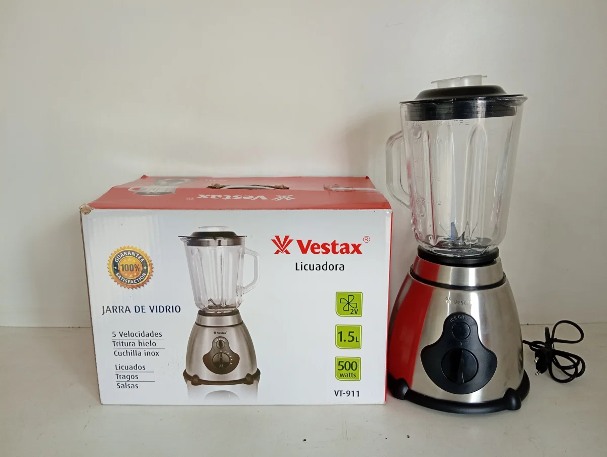 Licuadora Marca Vestax Modelo Vt-911 Velocidades Usado En Buen Estado Acc Con Jarra De VidrioCon Tapa