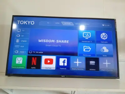 Televisor Led Smart De 42 '' Marca Tokyo Modelo Tvtoksf42sam-N Con Control Usado En Buen Estado Acc Cable Conector