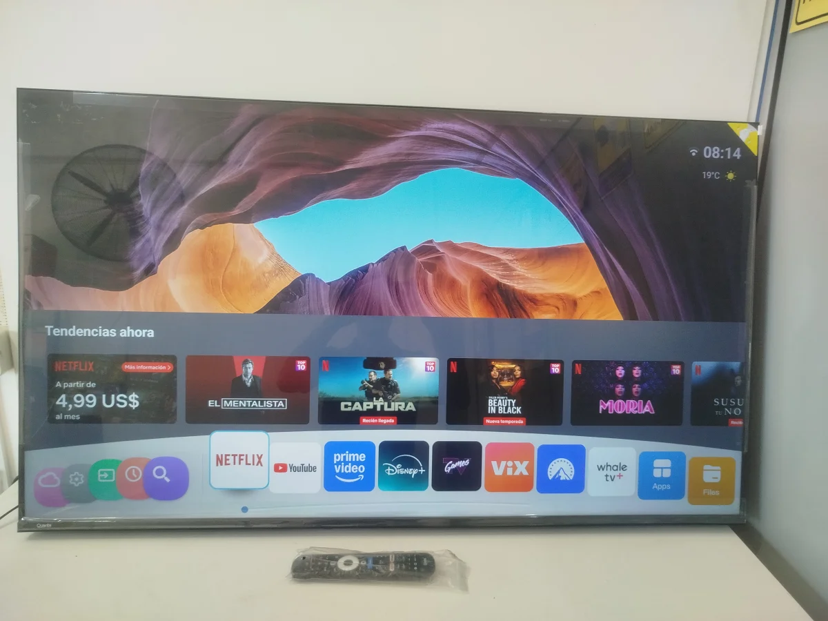 Televisor Led Smart De 50 '' Marca Quanta Modelo Qtwtv50 Con Control Usado En Buen Estado Acc No Tiene