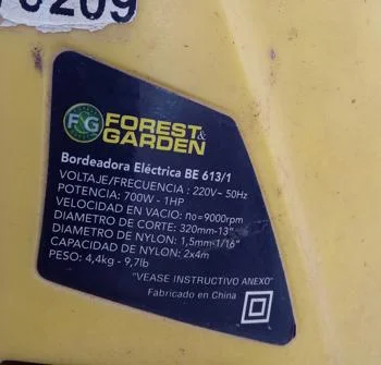 Foto 3 de Bordeadora De Cesped Marca Forest Garden. Modelo Be 613/1 Usado En Buen Estado Acc No Tiene