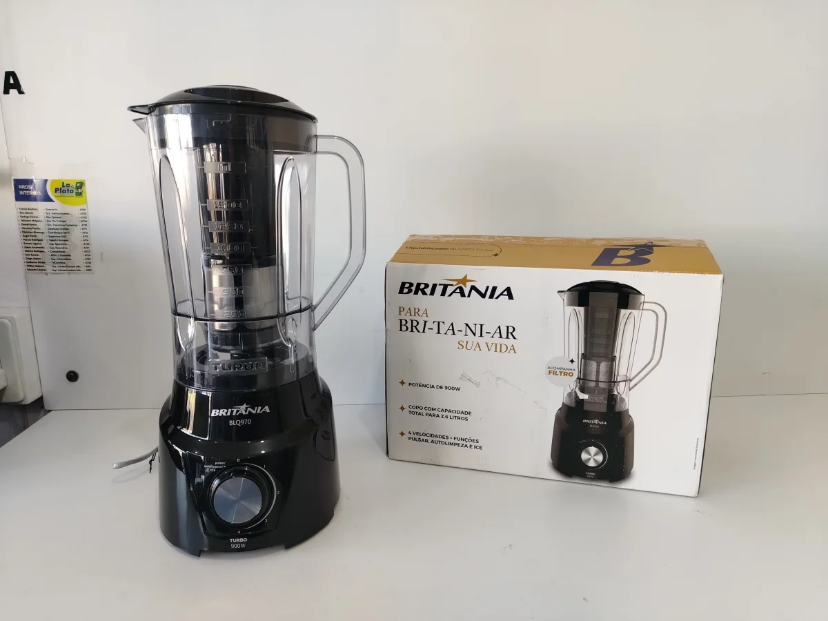 Licuadora Marca Britania Modelo Blq970 Turbo Velocidades Nuevo Sin Uso Acc FiltroManualJarra De Plastico C/ Tapa De 2lts
