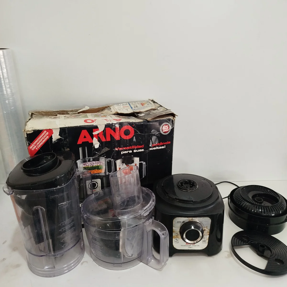 Multiprocesador 2 Velocidades Marca Arno Modelo Ey1228b8 Usado Con Desgaste Acc En Caja Con Todos Sus Accesorios