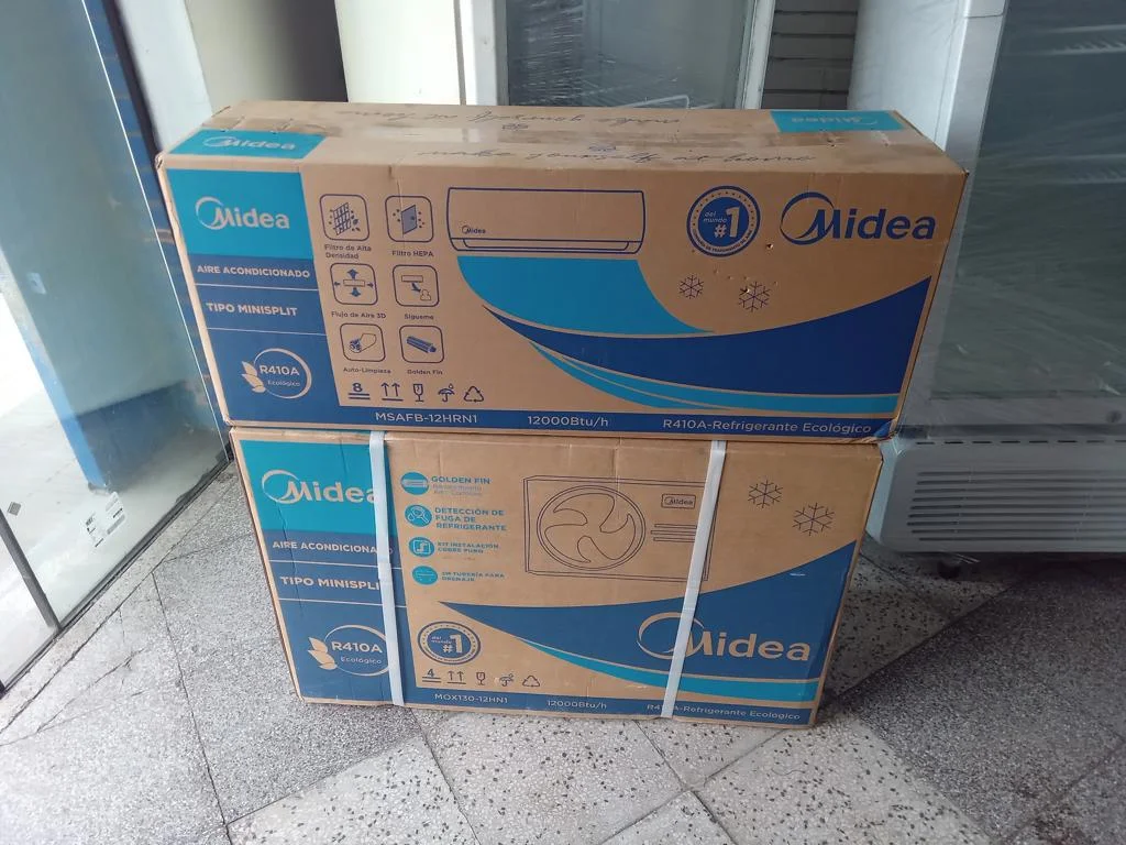 Foto 3 de Aire Acondicionado Tipo Split Marca Midea Potencia Btu 12.000 Con Kit Instalacion Con Control Modelo Msafb-12hrn1 Nuevo Sin Uso Con Caja Acc No Tiene