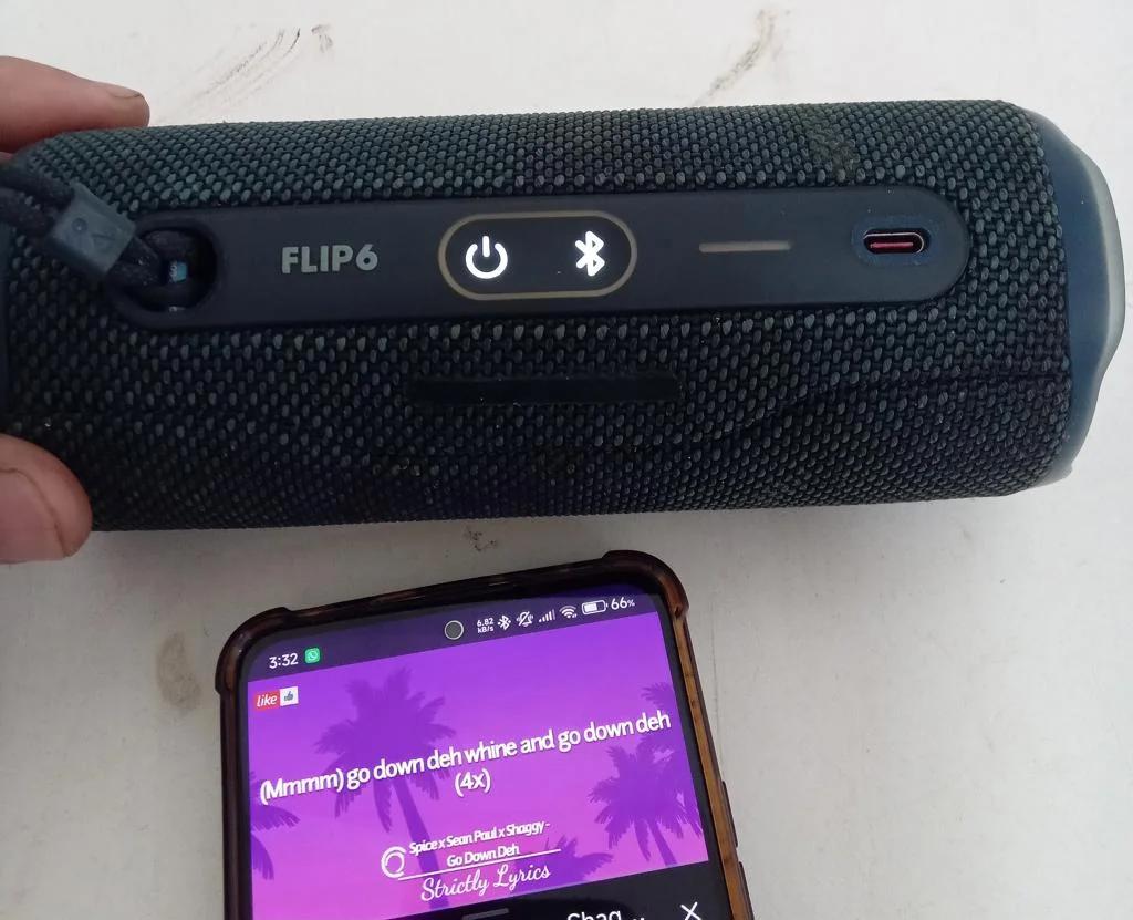 Foto 3 de Parlante Portatil Marca Jbl Modelo Flip 6 Usado En Buen Estado Con Cinta Colgante Acc No Tiene