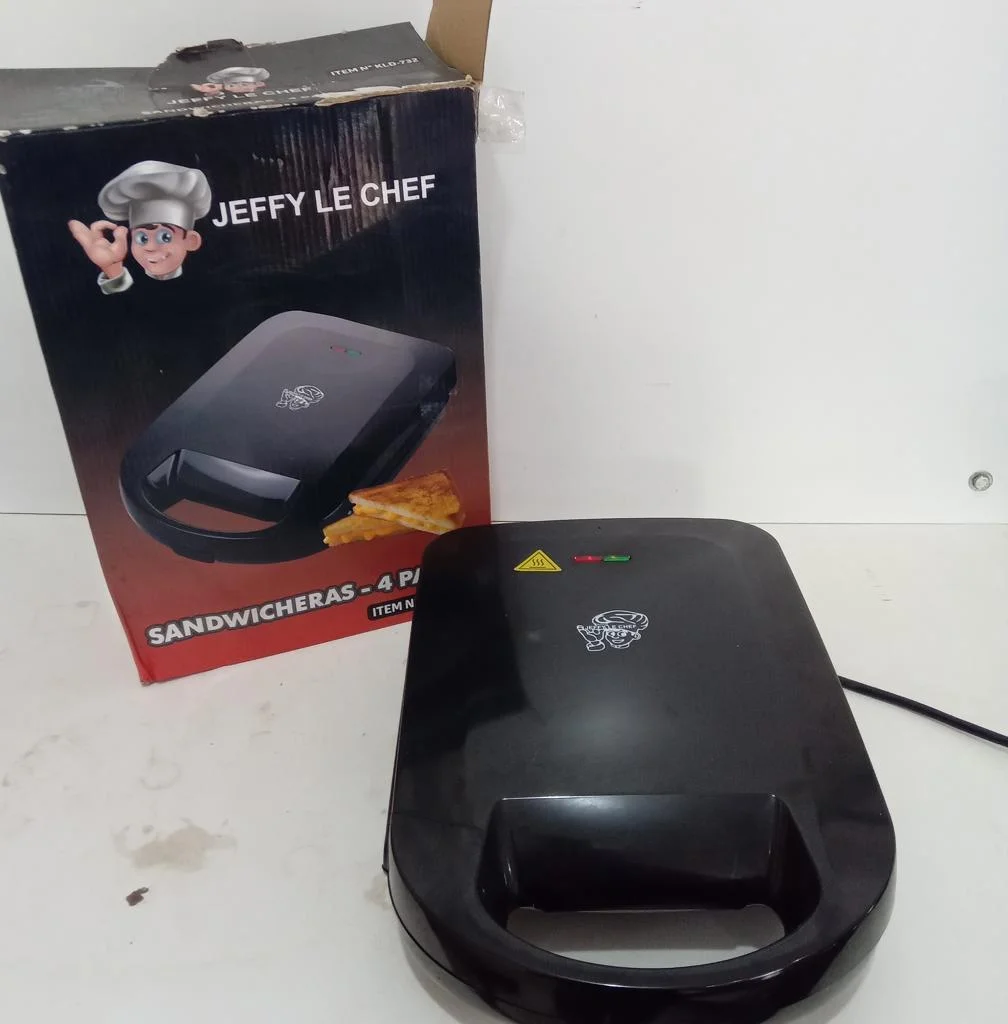 Sandwichera Marca Jeffy Le Chef Modelo Kld-732 Usado En Buen Estado Acc Para 4 Panes