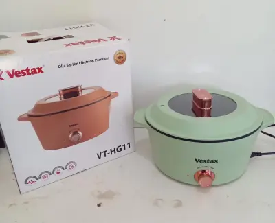 Olla Marca Vestax Modelo Vt-Hg11 Nuevo Sin Uso Con Tapa De Plastico Tipo Convencional Acc Cable Power