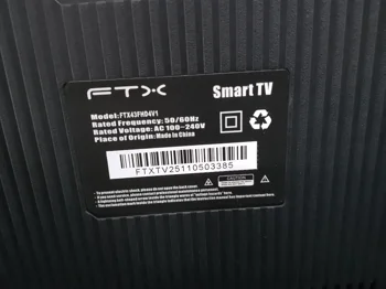 Foto 2 de Televisor Led Smart De 43 '' Marca Ftx Modelo Ftx43fhd4v1 Con Control Usado En Buen Estado Acc Sin Patitas Ni Soporte De Pared