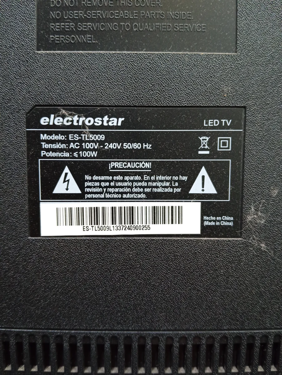 Foto 3 de Televisor Led Smart De 50 '' Marca Electrostar Modelo Es-Tl5009 Con Control Usado En Buen Estado Acc PatitaControl