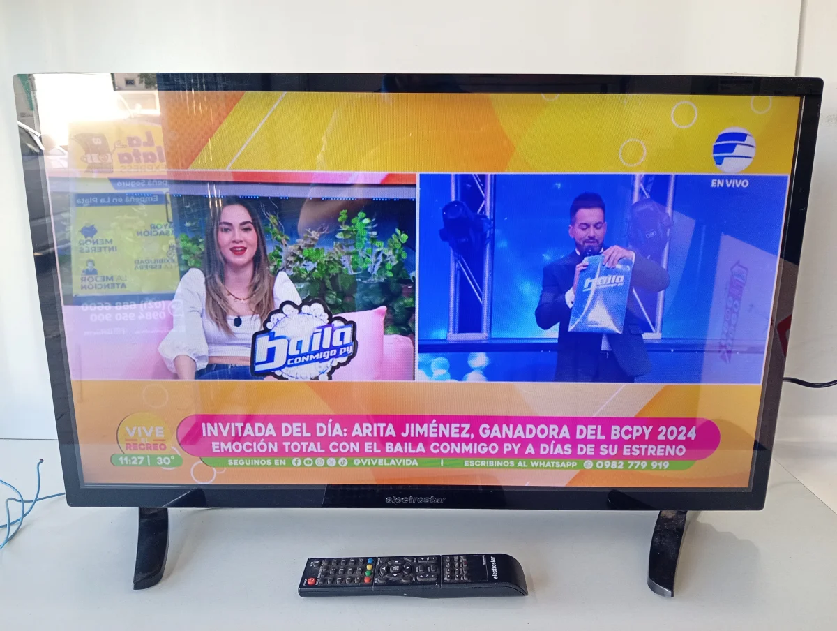 Televisor Led Convencional De 32 '' Marca Electrostar Modelo Estl3203 Usado-En-Buen-Estado Sin Control Sin Caja Acc Patita