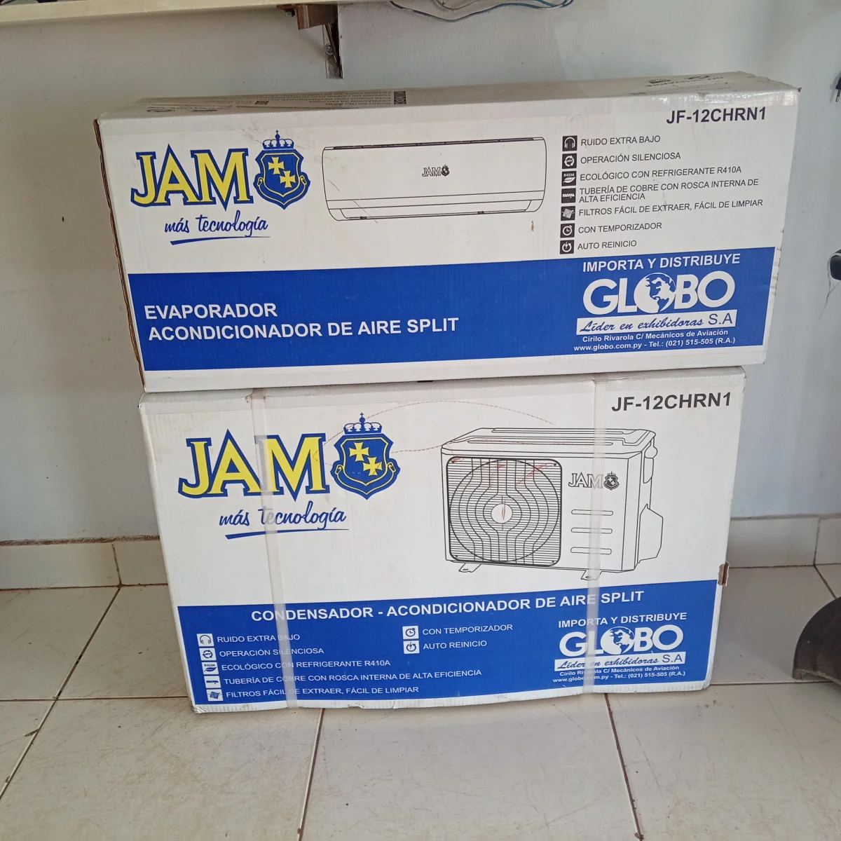 Aire Acondicionado Tipo Split Marca Jam Potencia Btu 12.000 Con Kit Instalacion Con Control Modelo Jf-12chrn Nuevo Sin Uso Con Caja Acc Con Kit De Instalación Completa