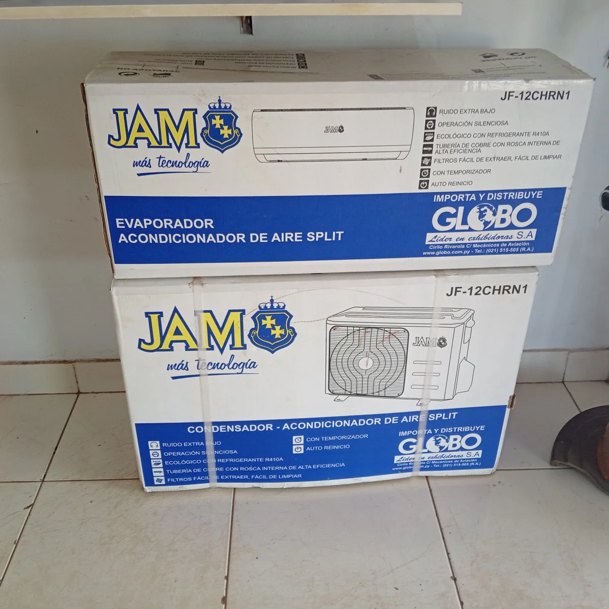 Foto 3 de Aire Acondicionado Tipo Split Marca Jam Potencia Btu 12.000 Con Kit Instalacion Con Control Modelo Jf-12chrn Nuevo Sin Uso Con Caja Acc Con Kit De Instalación Completa