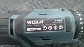 Foto 3 de Destornillador Electrico Marca Wesco Modelo Ws2937 Usado En Buen Estado Acc CargadorBateria De 18v