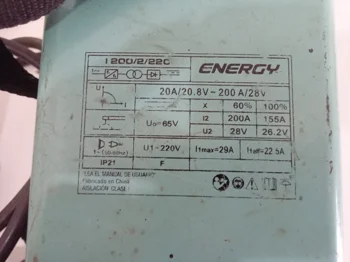 Foto 3 de Soldador Marca Energy Modelo I200/2/220 Usado Con Desgaste Acc Con Pinza Positivo Y NegativoCinta Colgante