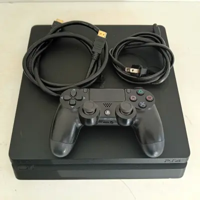Juego Electronico Ps4 Marca Sony Slim Modelo Cuh-2015a Disco Duro 500 Gb Con Control Sin Caja Usado En Buen Estado Acc 1 ControlCable HdmiCable Power
