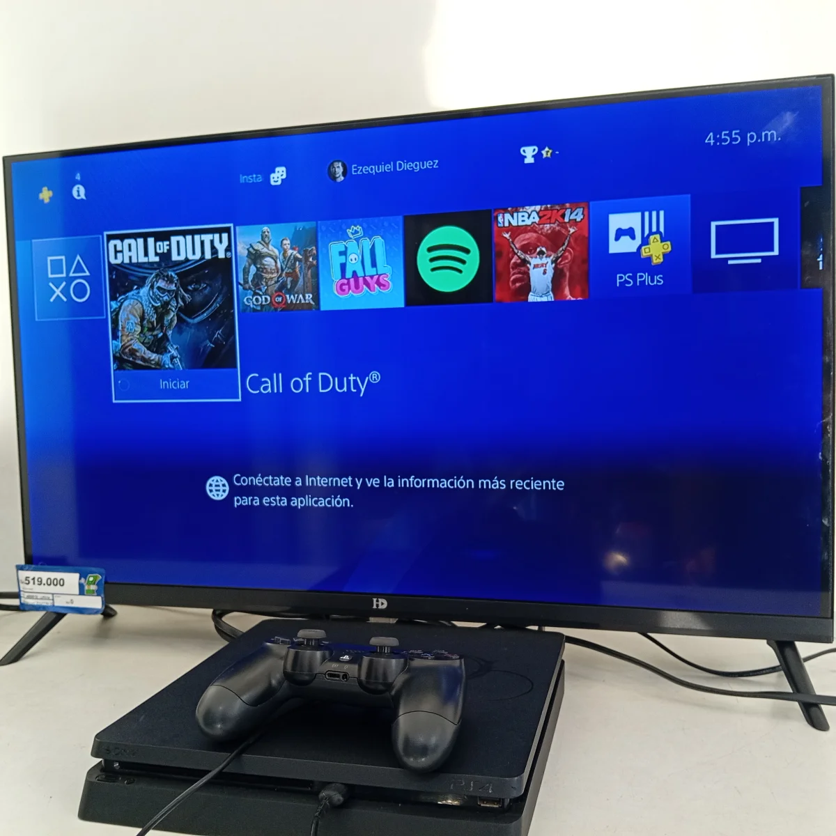 Foto 2 de Juego Electronico Ps4 Marca Sony Slim Modelo Cuh-2015a Disco Duro 500 Gb Con Control Sin Caja Usado En Buen Estado Acc 1 ControlCable HdmiCable Power